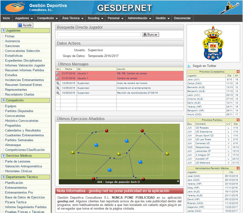 Primera versión en la web. Año 2011